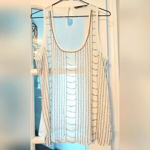 White and Gold Layering Top